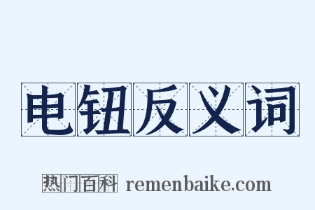 电钮反义词是什么意思的图片